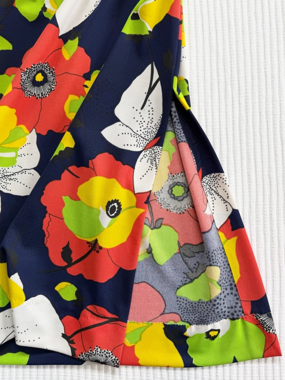 60’s 70’s Mod Vintage Psychedelic Poppy & Butterfly Printed Maxi Dress & Belt - Picture 7 of 7